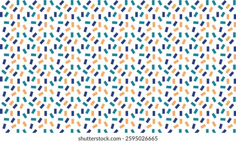 Colorful Abstract Pattern with Geometric Shapes on a White Background
