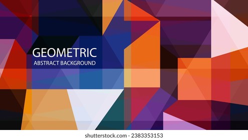 Diseño de fondo de ilustración de vector geométrico de patrones abstractos coloridos.