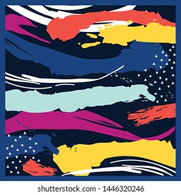 colorful abstract pattern for hijab design