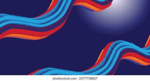 colorful abstract pattern on a background, in the style of bold outlines, flat colors, white background, flowing forms, bold primary colors, reef wave, modular patterns, bold patterns