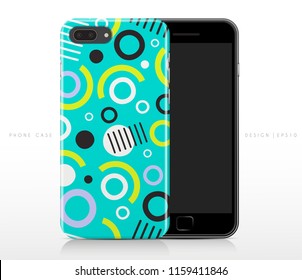 Colorful Abstract Pattern on Phone Case Template : Vector Illustration