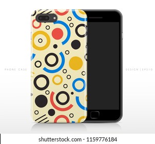 Colorful Abstract Pattern on Phone Case Template : Vector Illustration