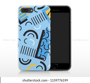 Colorful Abstract Pattern on Phone Case Template : Vector Illustration