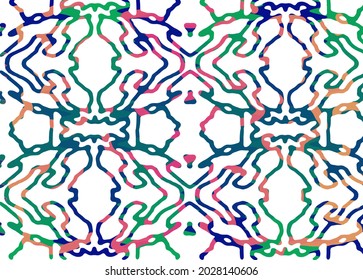 Colorful abstract pattern on white background 