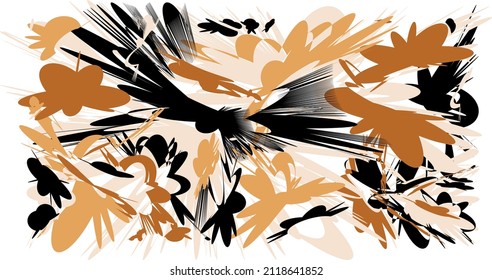 Colorful abstract pattern on white. Vector Illustration.