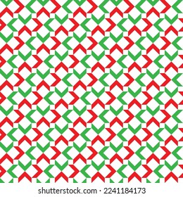 Colorful abstract pattern on white background. Multicolor modern backdrop design. Up and down color arrow pattern on white background. Merry Christmas color theme.