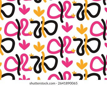 Colorful abstract pattern with organic and geometric shapes