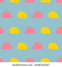 Colorful Abstract Pattern Pink and Yellow Shapes