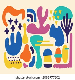 colorful and abstract pattern, abstract shapes, background