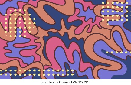 Colorful Abstract Pattern Theme Flat Design Wallpaper