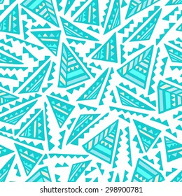 Colorful abstract pattern with triangles. Endless texture. Seamless pattern can be used for textile, wallpaper, wrapping paper, web design.