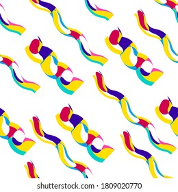 Colorful Abstract Pattern in White Background
