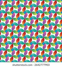 Colorful Abstract Petal Weave Pattern