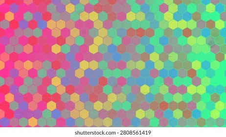 Colorful abstract pixel art background with bright squares