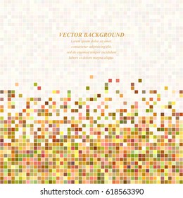 Colorful abstract pixel square mosaic background design