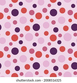 Colorful Abstract Polka Dot Seamless Pattern Background Print