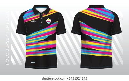 Bunte abstrakte Polo Jersey Sport Uniform