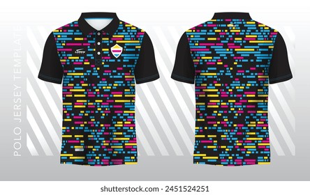 colorful abstract polo jersey sport uniform