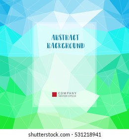 Colorful abstract polygon background with text box (Vector, EPS10)
