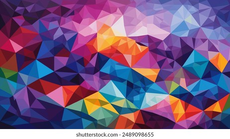 Colorful abstract polygon geometric style background. Vector illustration