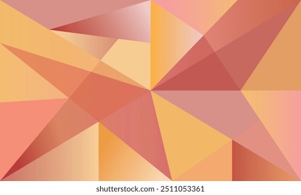 Fondo poligonal abstracto colorido con Gradientes rojos, naranjas y amarillos