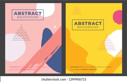 Colorful abstract poster and cover design with abstract gradient, vector psychedelic background for flyer or brochure