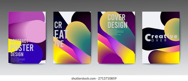 Diseño Abstractas colorido del cartel para la cubierta creativa y los Materiales promocionales