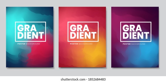 Colorful abstract poster design with dummy text