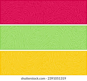 Colorful abstract poster design with Turing pattern wavy lines. Liquid lines for banner, flier, invitation, cover, business card. Vector illustration