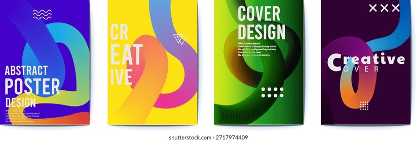 Diseños Abstractas coloridos del cartel para los propósitos creativos y artísticos