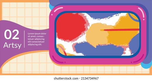 Colorful abstract presentation, website background, and social media template. 