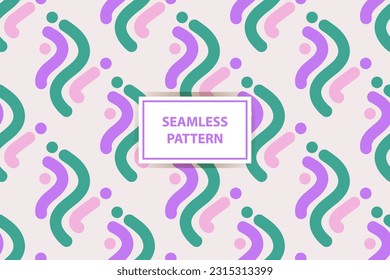 colorful abstract print seamless pattern illustration in retro style