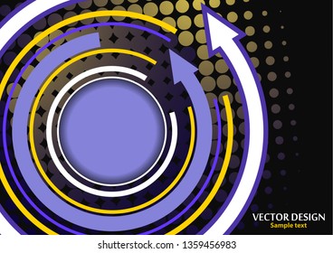 Colorful abstract process of circular arrows. Business template for your design. Vector illustration