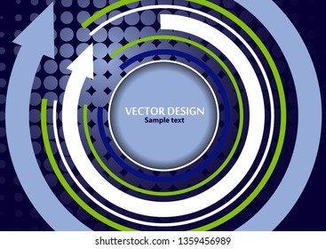 Colorful abstract process of circular arrows. Business template for your design. Vector illustration