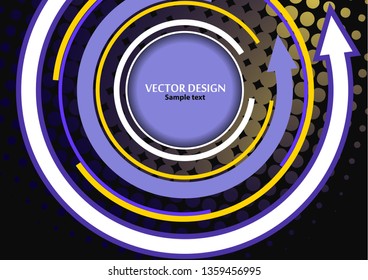 Colorful abstract process of circular arrows. Business template for your design. Vector illustration