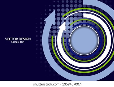 Colorful abstract process of circular arrows. Business template for your design. Vector illustration