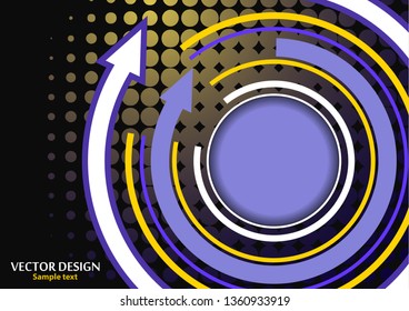 Colorful abstract process of circular arrows. Business template for your design. Vector illustration