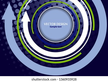 Colorful abstract process of circular arrows. Business template for your design. Vector illustration
