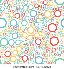 Colorful Abstract Psychedelic Art Background. Seamless pattern. Vector Illustration