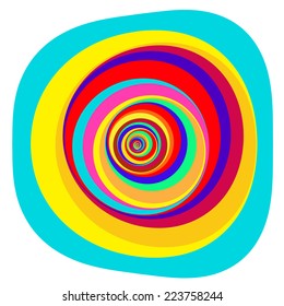 Colorful Abstract Psychedelic Art Background. Vector Illustration. EPS10