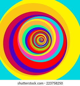 Colorful Abstract Psychedelic Art Background. Vector Illustration. EPS10