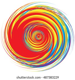Colorful Abstract Psychedelic Art Background. Vector Illustration. EPS10