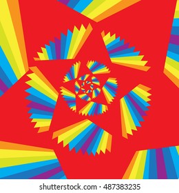Colorful Abstract Psychedelic Art Background. Vector Illustration. EPS10