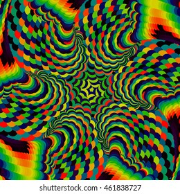 colorful abstract psychedelic background. vector artwork