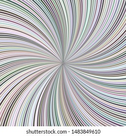 Colorful abstract psychedelic spiral background - vector design from curved striped rays