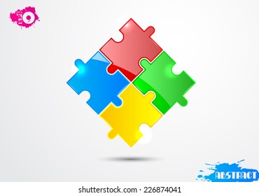 Colorful abstract puzzles