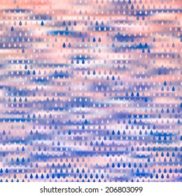 Colorful abstract rain background with drop pattern. Vector illustration. Web and mobile template. 