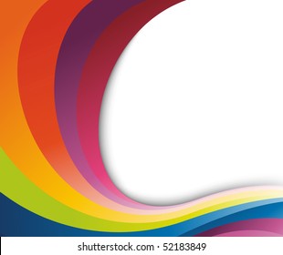 Colorful abstract rainbow wave. Vector illustration