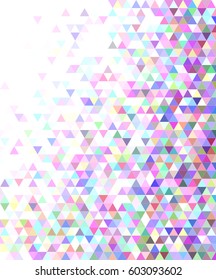 Colorful abstract regular triangle mosaic background design - vector illustration