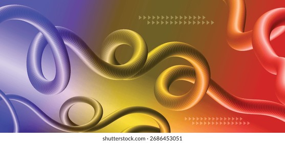 Fondo de Anuncio de onda de espina dorsal de línea de reemplazo abstracto colorido